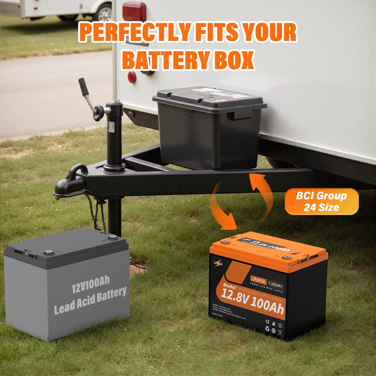 12.8V 100Ah LiFePO4 Deep Cycle Battery L38960