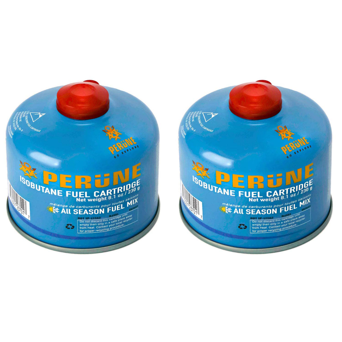 Iso-Butane Camping Fuel Gas Canister 230gram 2 Pack C76747