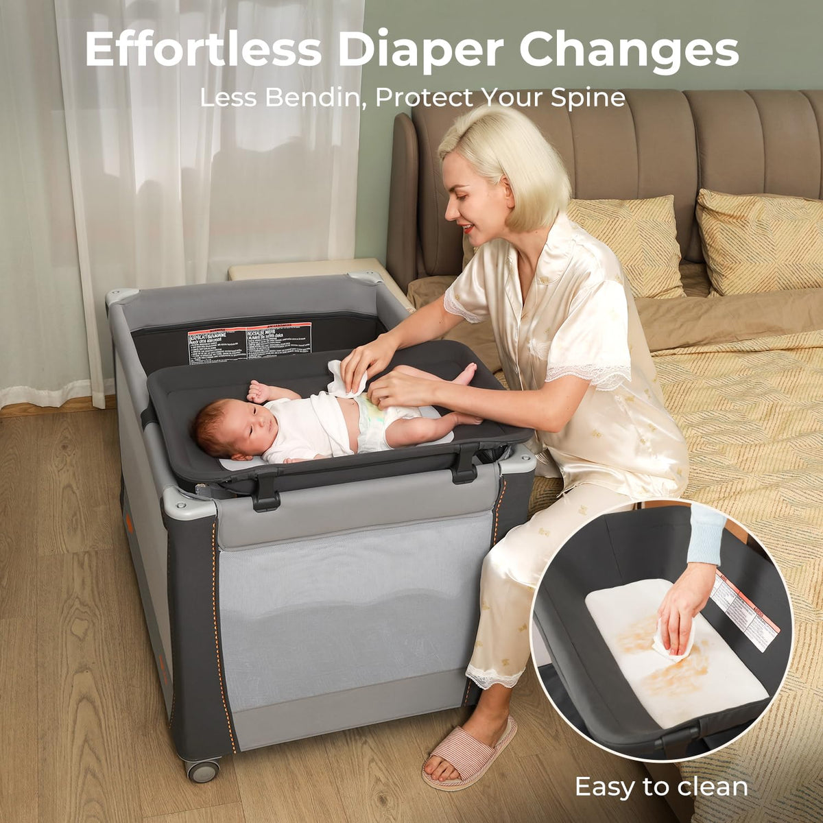 3-in-1 Pack and Play with Bassinet & Changing Table P4516