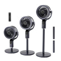 43 Inch Oscillating Pedestal Fan with Remote, Dark Grey B76147