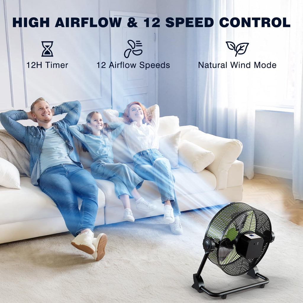 10 Inch Portable Rechargeable Floor Fan B4943