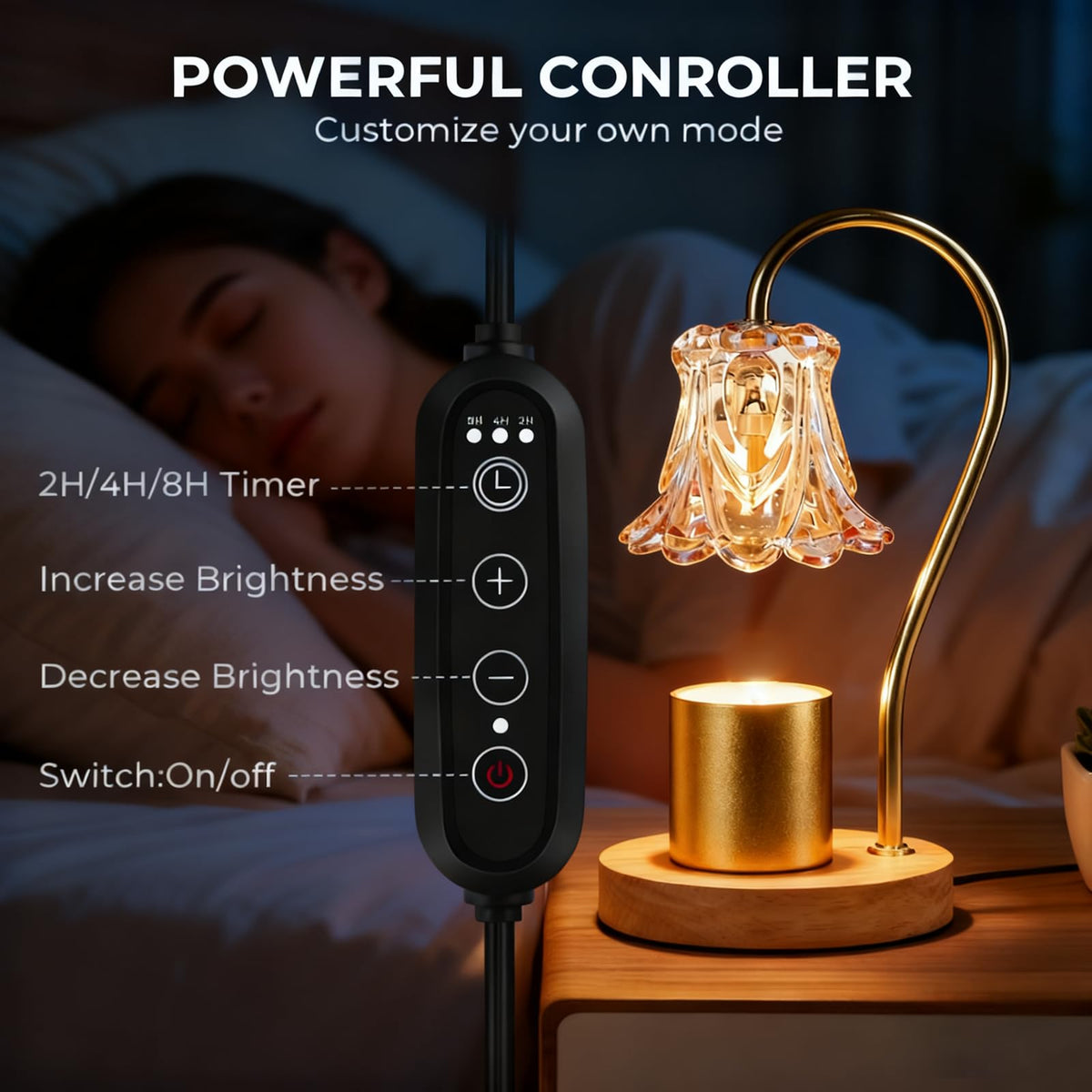 Candle Warmer Lamp with Timer Dimmable K390