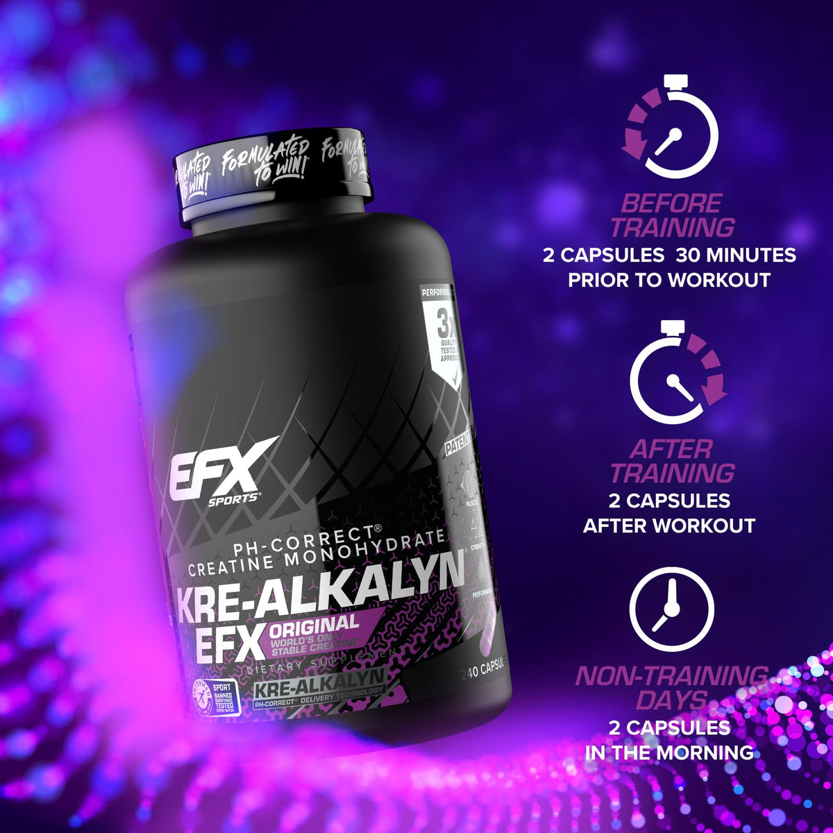 Creatine Monohydrate Pill Supplement 240 Capsules A893603
