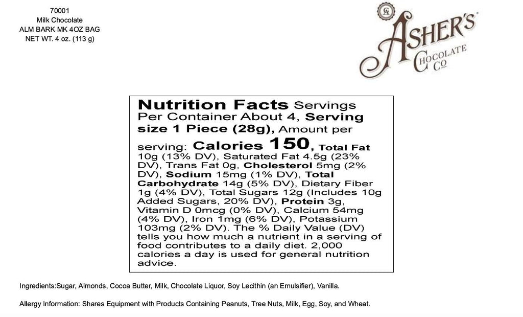 Milk Chocolate Almond Bark T863