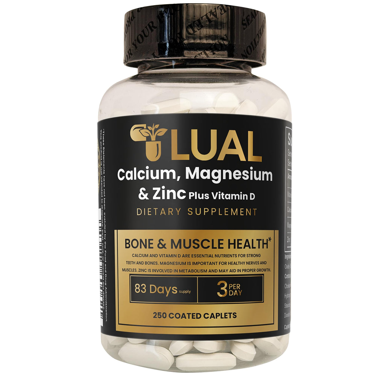 Calcium Magnesium Zinc Vitamin D3 250 Coated Caplets A59964