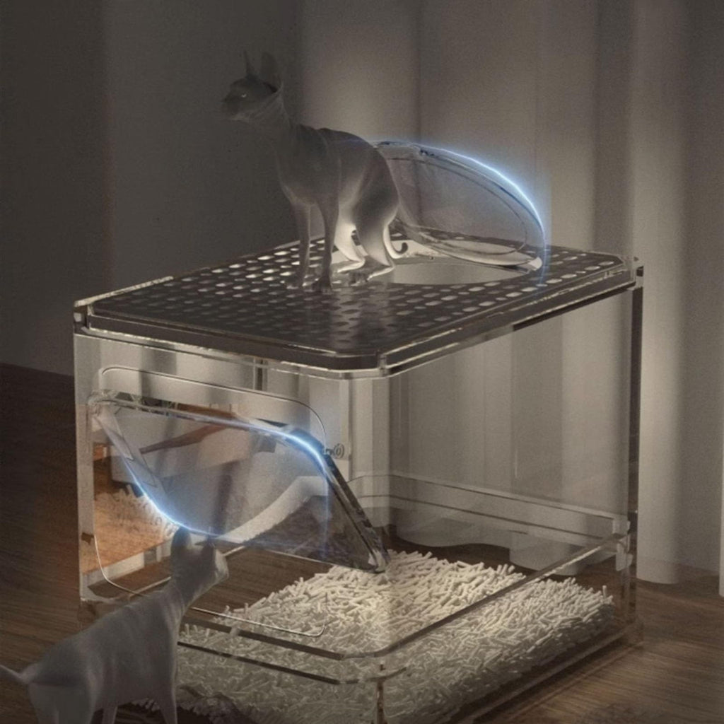 Foldable Cat Litter Box with Lid and Scoop G332662