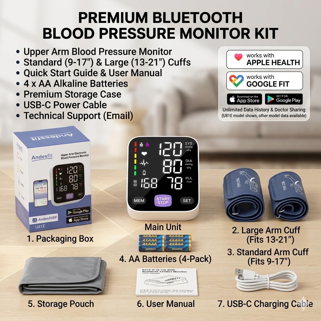 Upper Arm Blood Pressure Monitor with 21" XL Cuff F31004