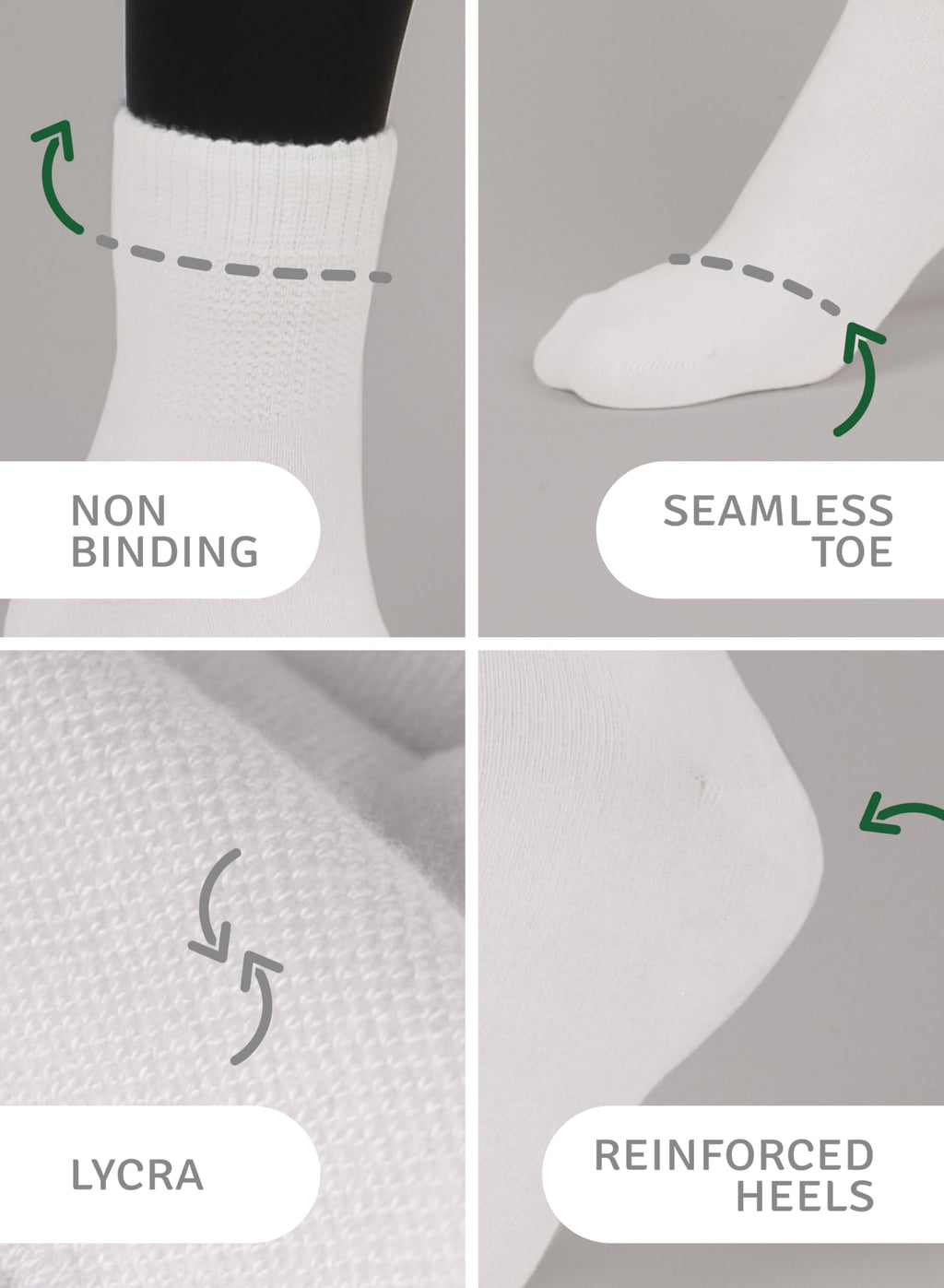 Loose Fit Seamless Rayon Bamboo Ankle Socks 3 Pairs M3890