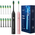 Sonic Electric Toothbrush with 12 Brush Heads 2 Pack G34617
