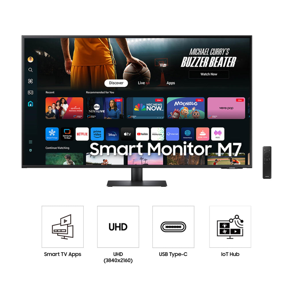 43-Inch 4K UHD Smart Monitor with Speakers F49374