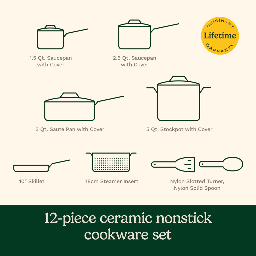 12-Piece Ceramic Nonstick Set A886