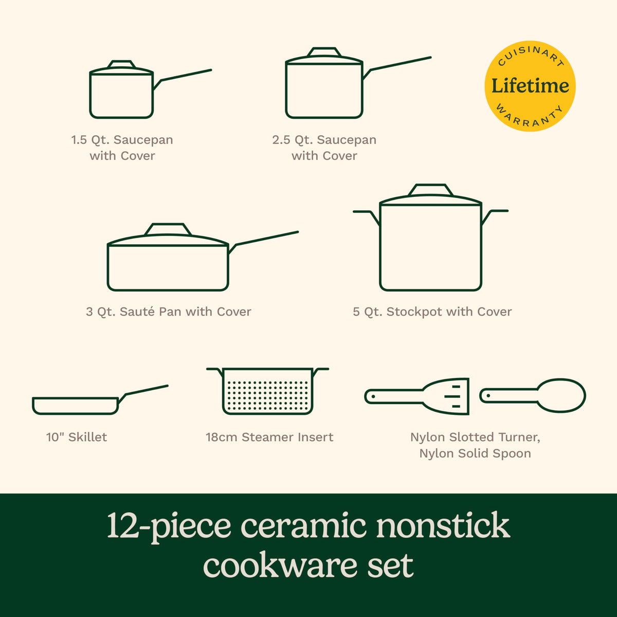 12-Piece Ceramic Nonstick Set A886