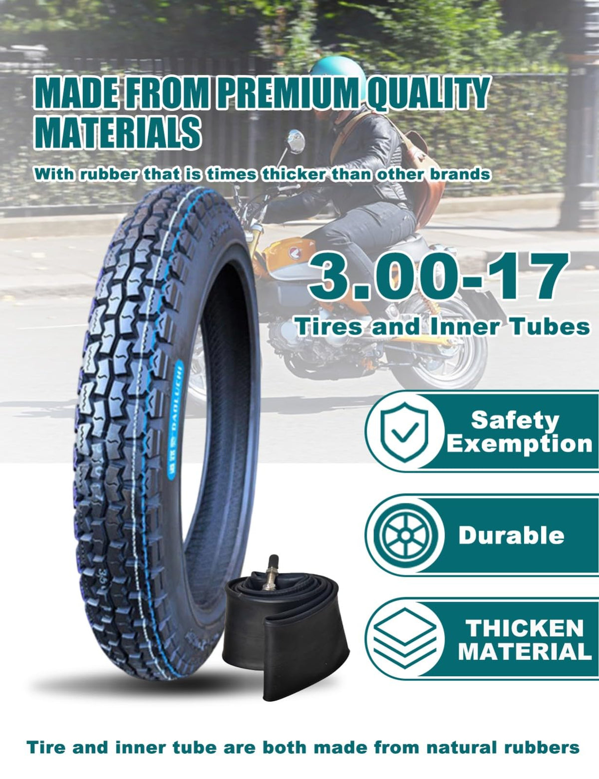 3.00-17 Off Road Motorcycle Tire and Inner Tube O540