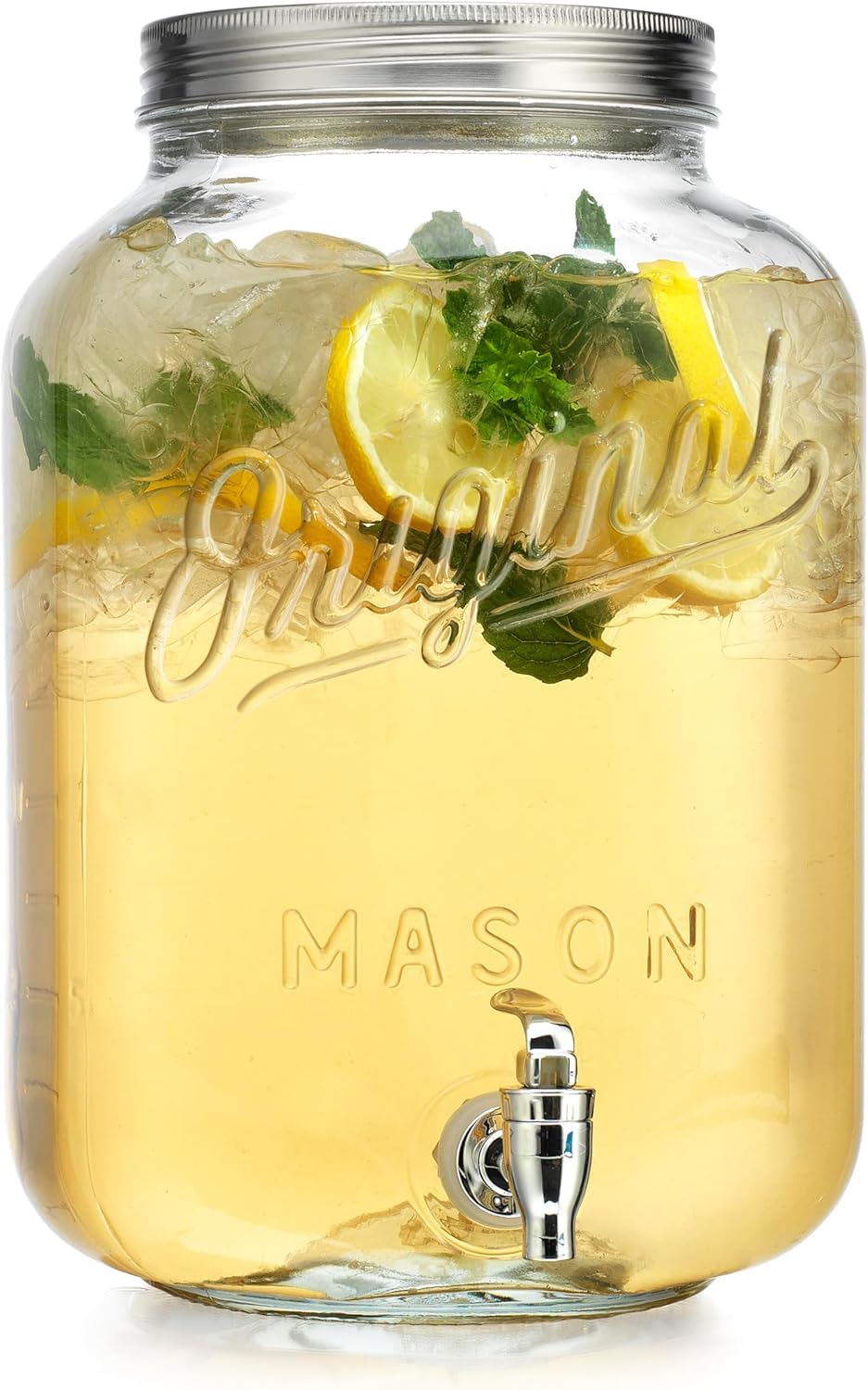 2 Gallon Glass Drink Dispenser with Spigot D327100