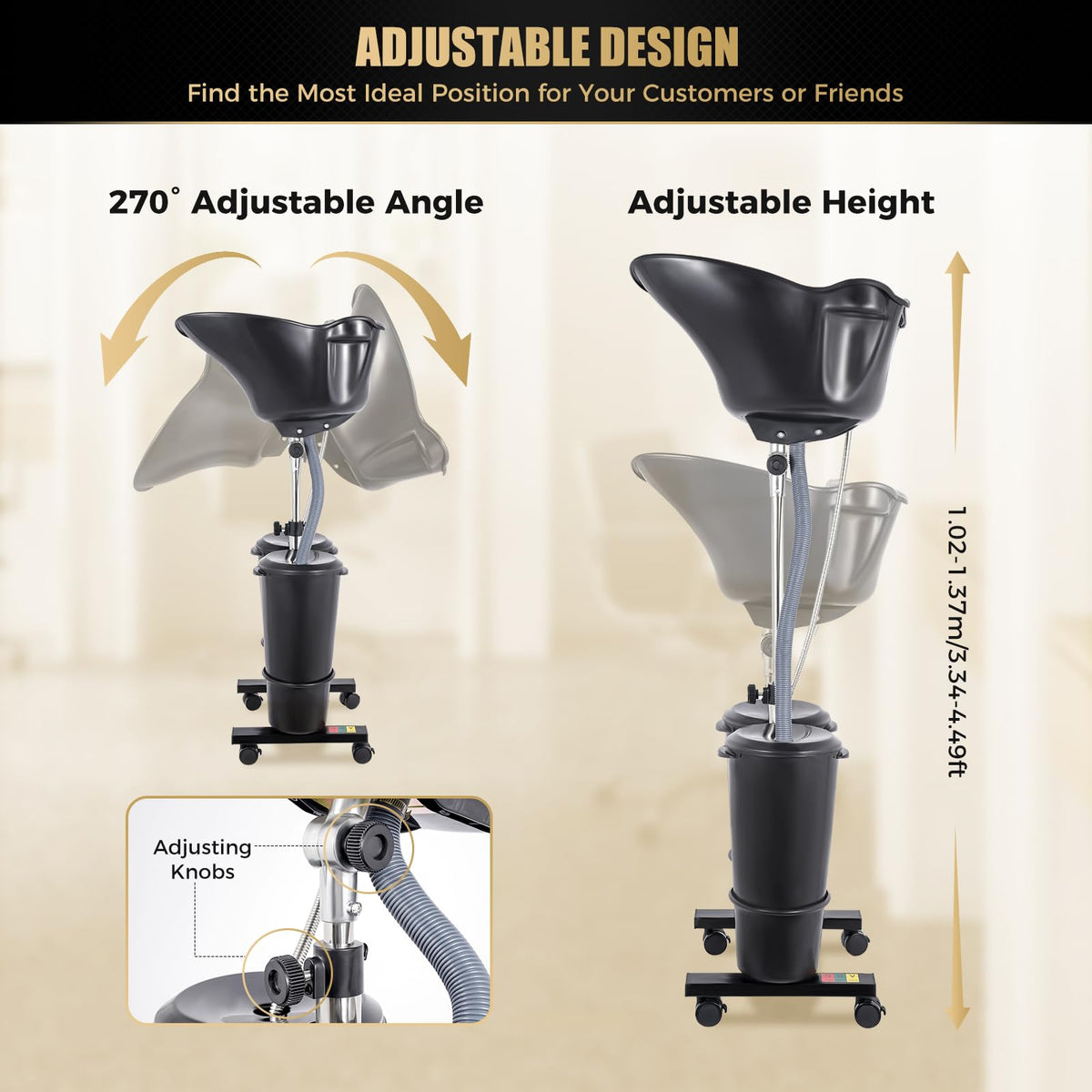 Portable Shampoo Basin with 2 Buckets L348