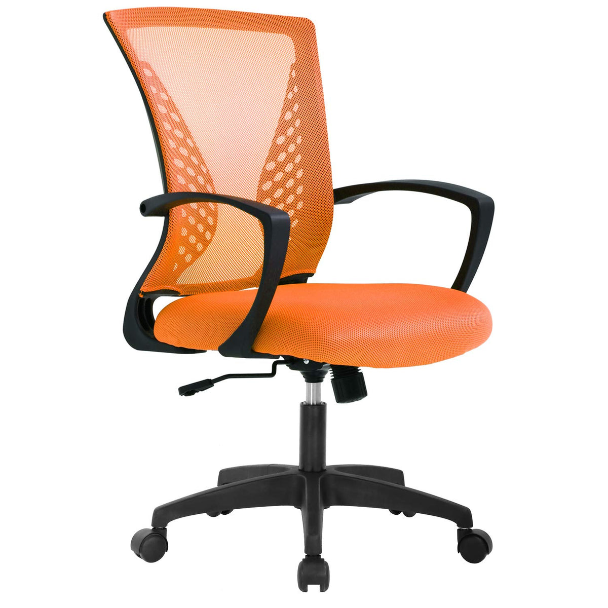 Orange Ergonomic Mesh Office Chair with Lumbar Support Armrest S14582