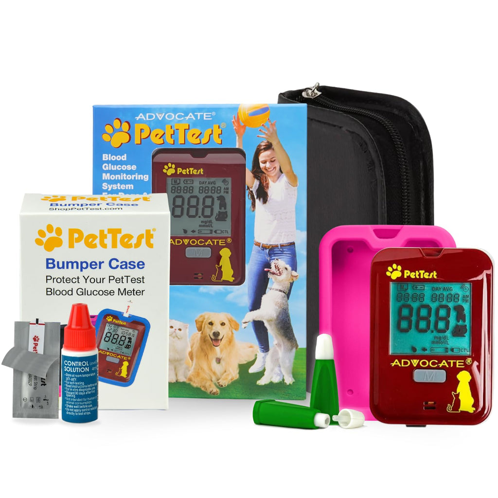 Pet Glucose Monitor Kit and Pink Bumper Case Q399149