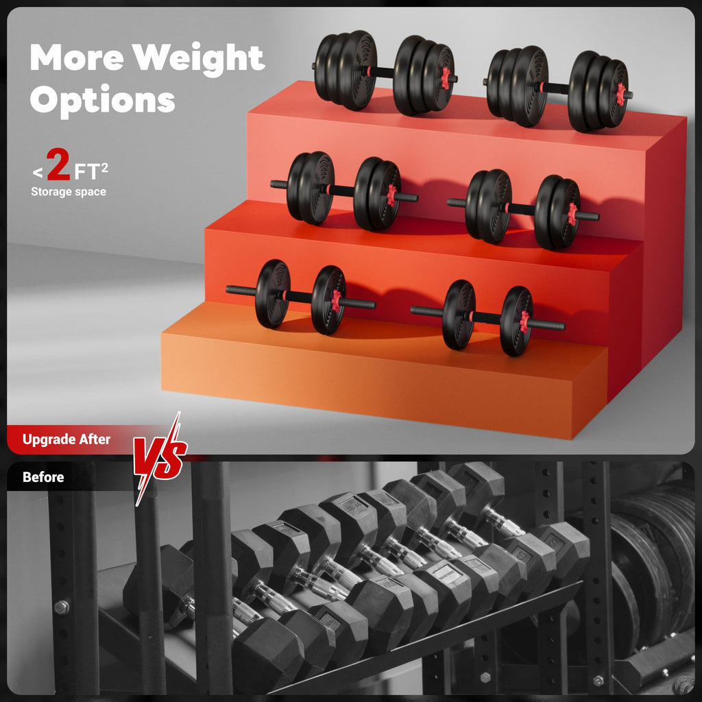Adjustable Dumbbells Free Weight Set 4 in 1 K6036