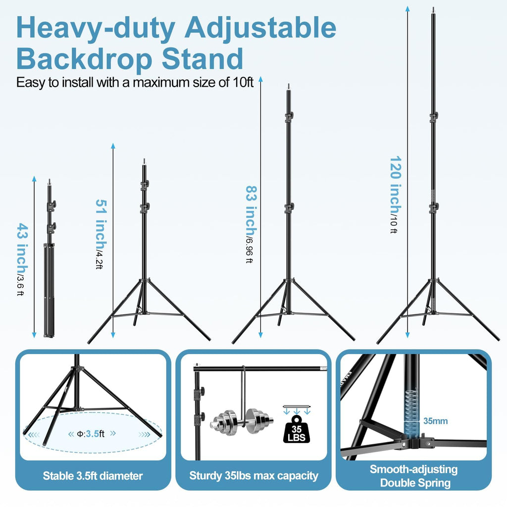 10x10Ft Heavy Duty Adjustable Backdrop Stand M82483
