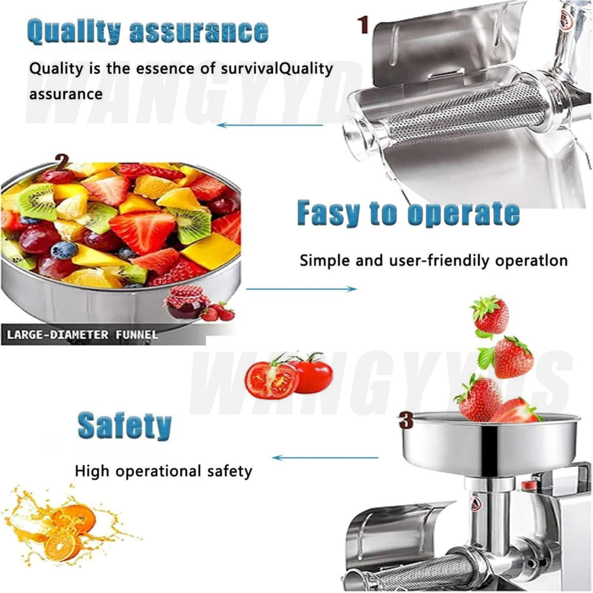 450W Stainless Steel Electric Tomato Mill L108959