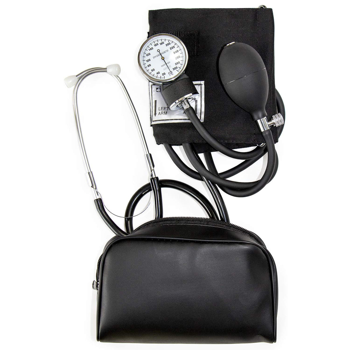 Manual Blood Pressure Monitor with 13-17 Inches Cuff and Attached Stethoscope K748239