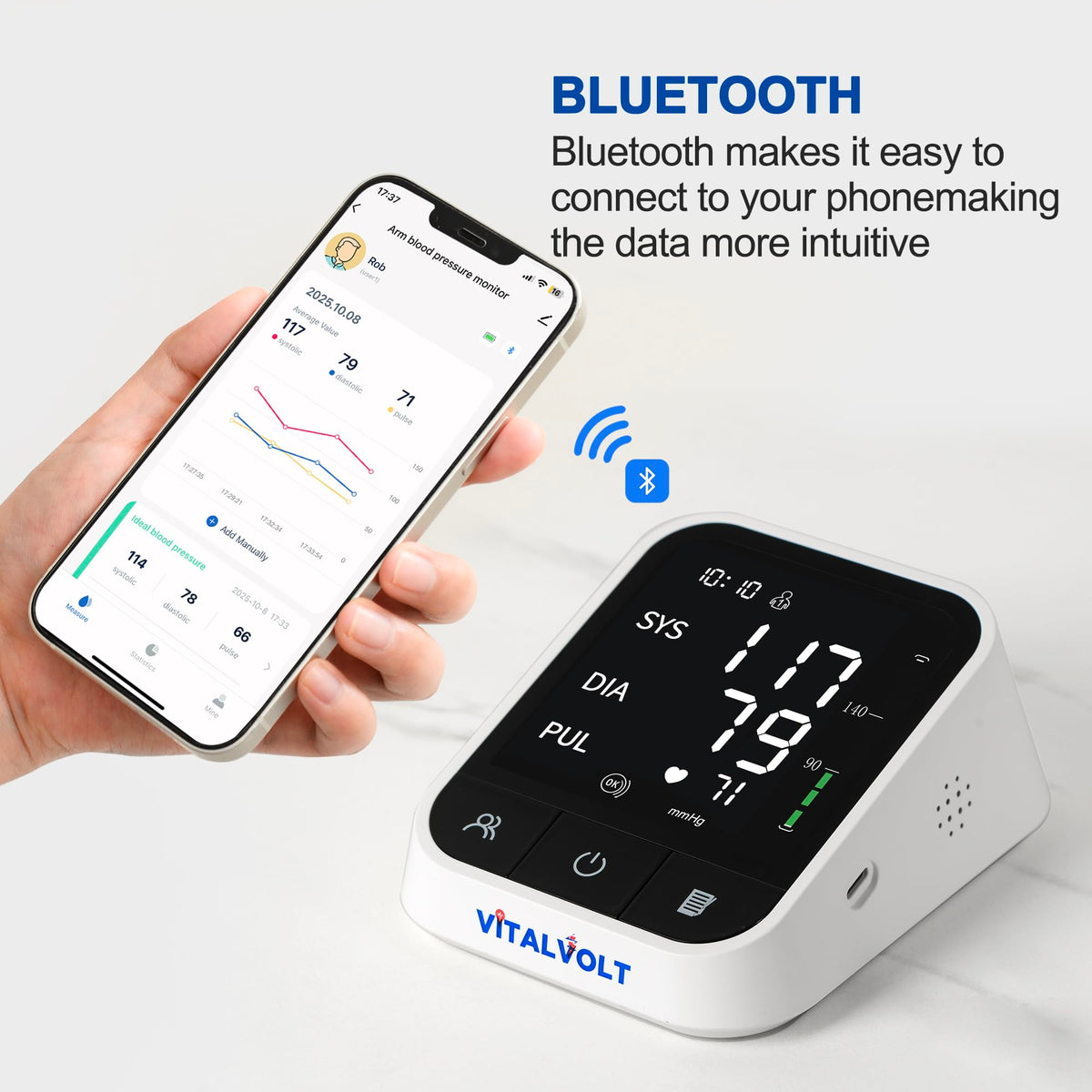 Automatic Arm Blood Pressure Monitor with Adjustable Cuff M23117
