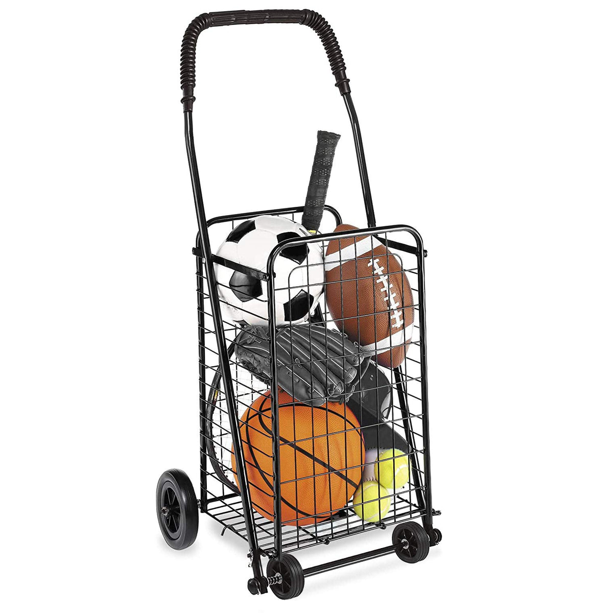 Black Foldable Utility Cart with Wheels S1541