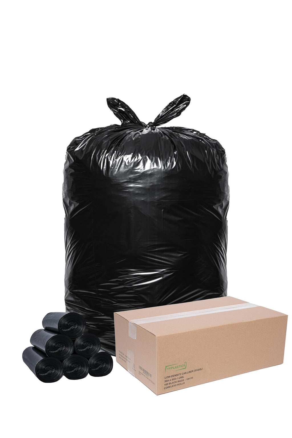 Black 55-60 Gallon Trash Bags Pack of 100 L9032