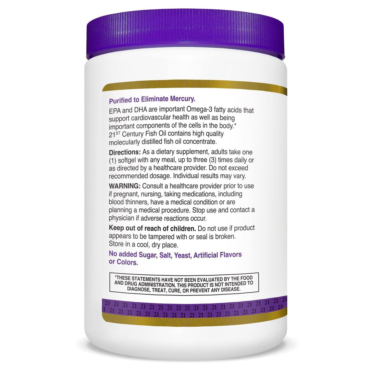 Fish Oil 1000mg Omega-3 Softgels 300 Count V99256