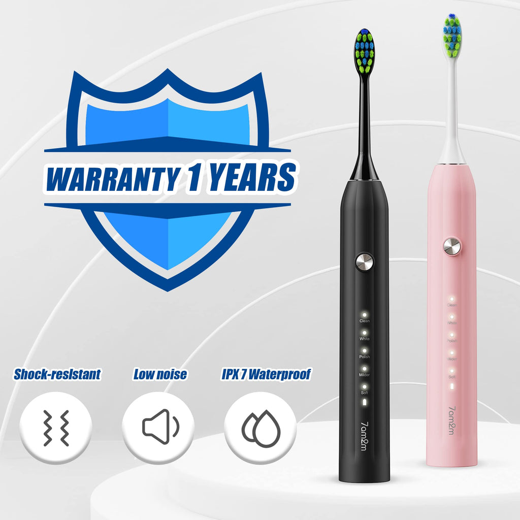 Sonic Electric Toothbrush with 12 Brush Heads 2 Pack G34617