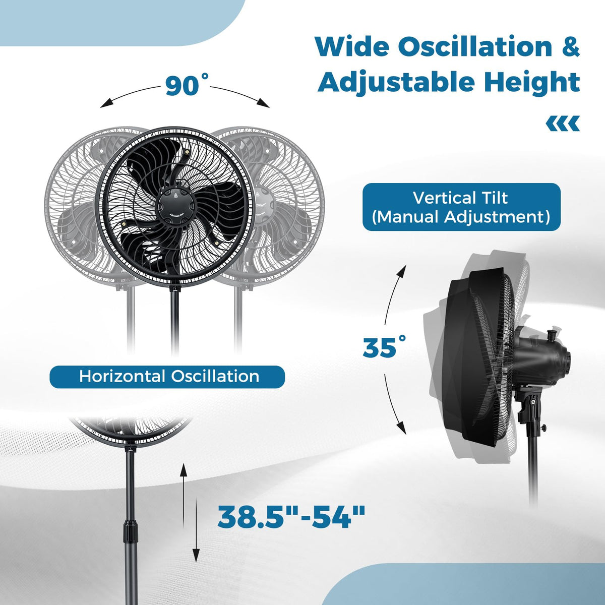 16 Inch Oscillating Pedestal Fan H50175