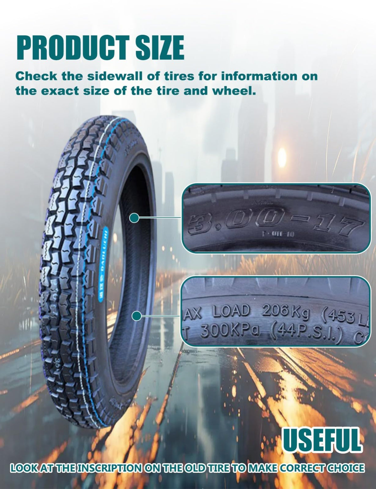 3.00-17 Off Road Motorcycle Tire and Inner Tube O540