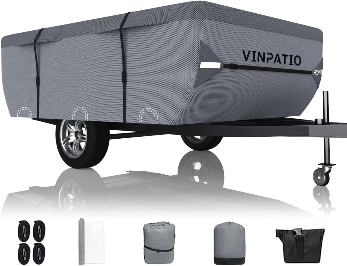 Waterproof Anti-UV Pop Up Camper Cover Fits 14'-16' Trailers W905375