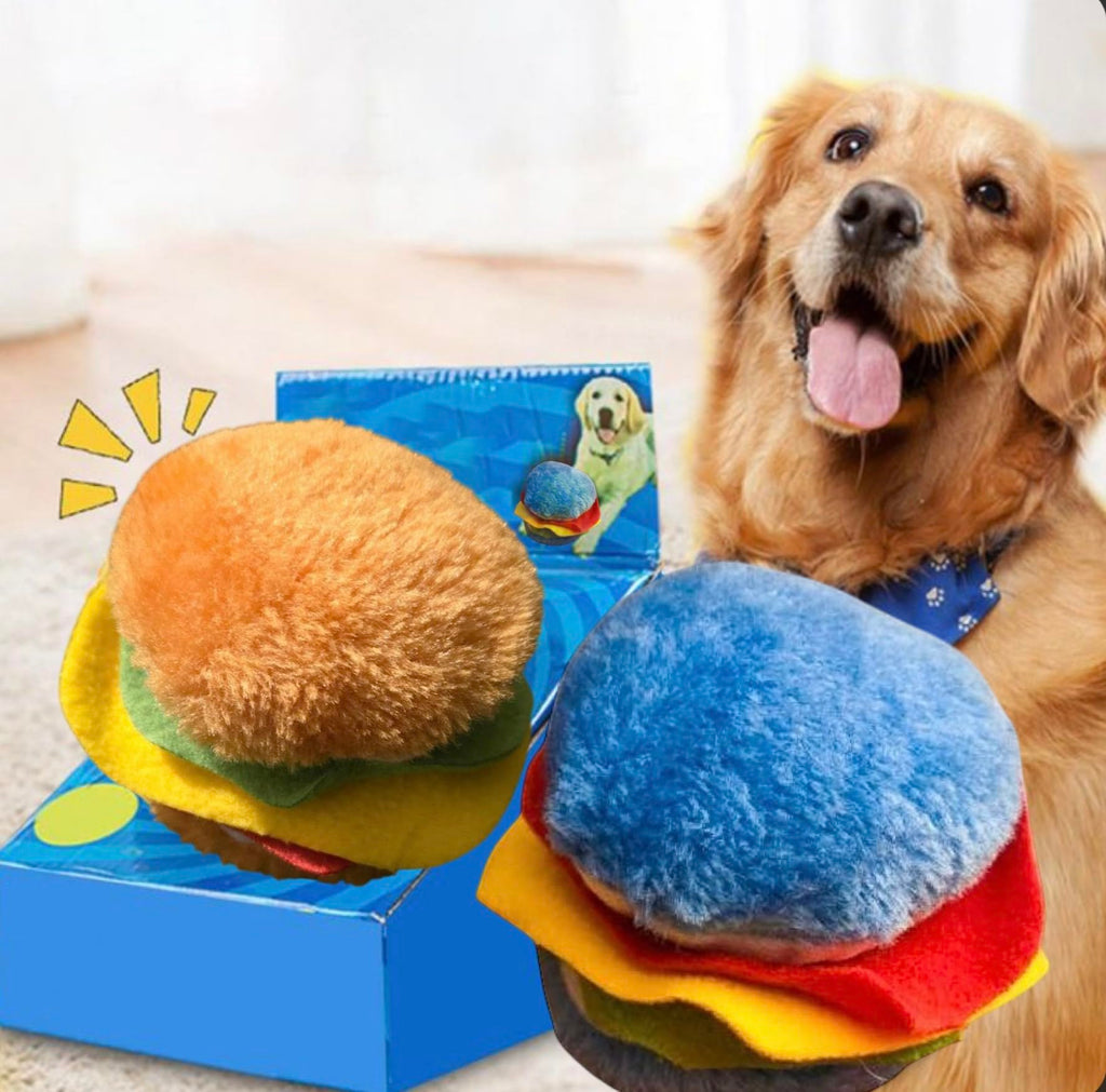 Hot Dog and Hamburger Plush Dog Chew Toy 2 Pack G94028