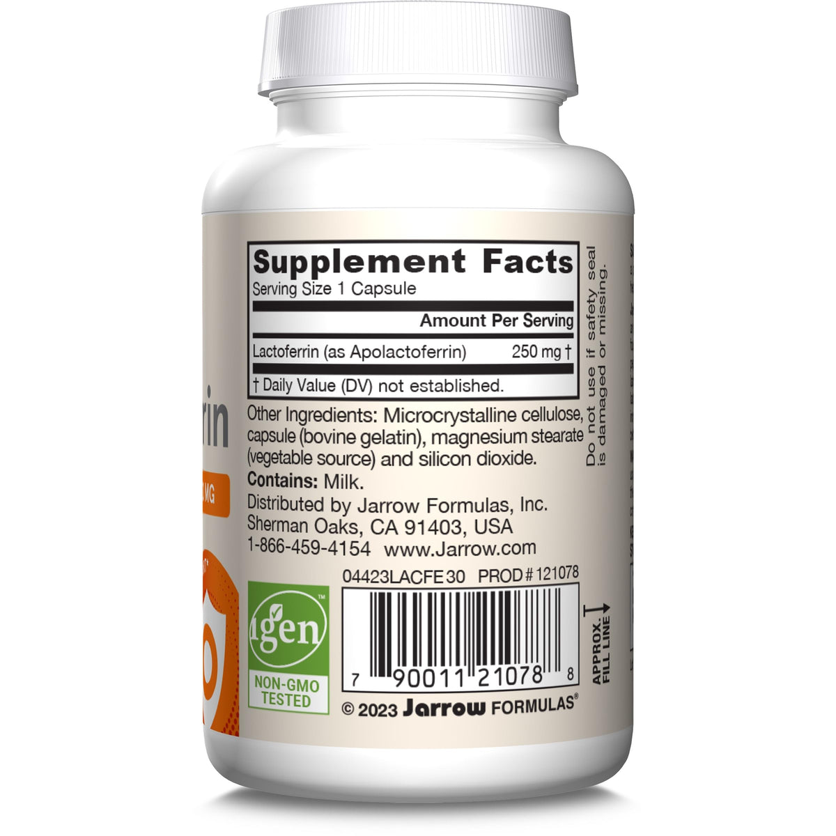 Lactoferrin Supplements 250 mg 30 Capsules D542240