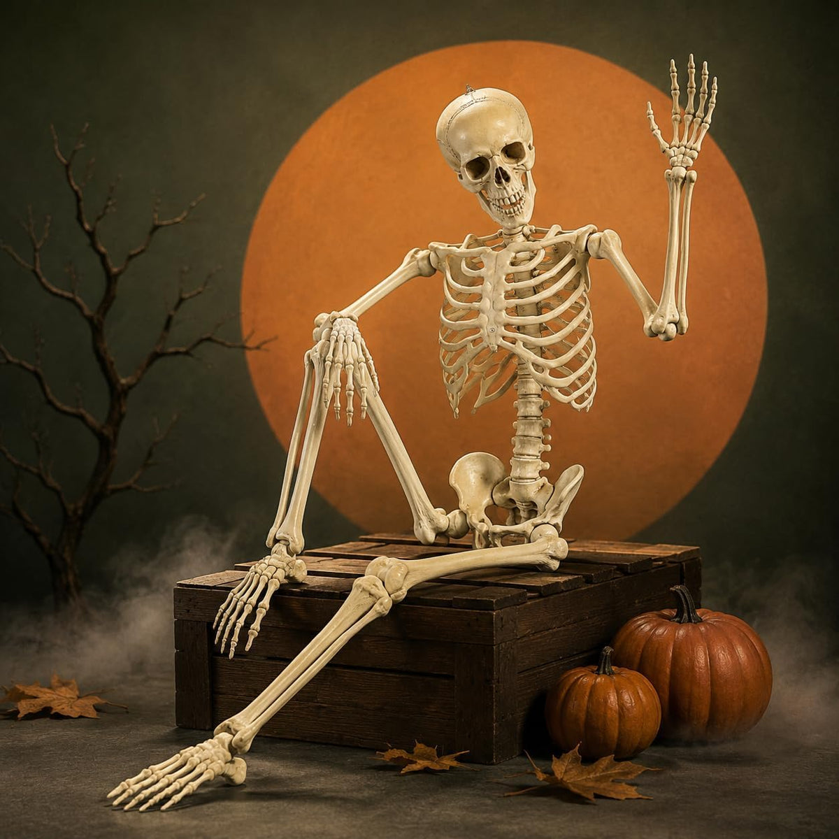 Life Size Posable Skeleton Prop Decoration N351538