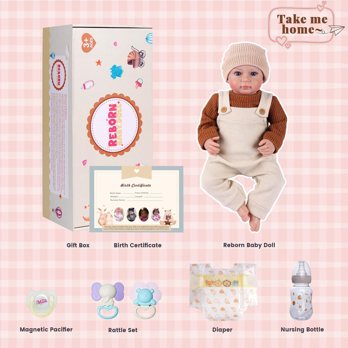 20 Inch Soft Body Reborn Baby Dolls Boy U7228