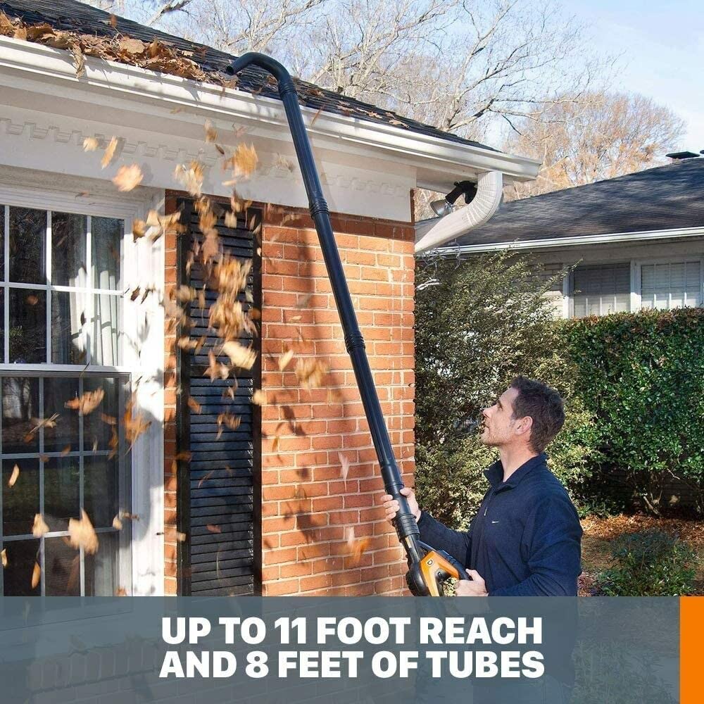 Universal Fit Gutter Cleaning Kit with 11ft Reach for Leaf Blowers Y529866