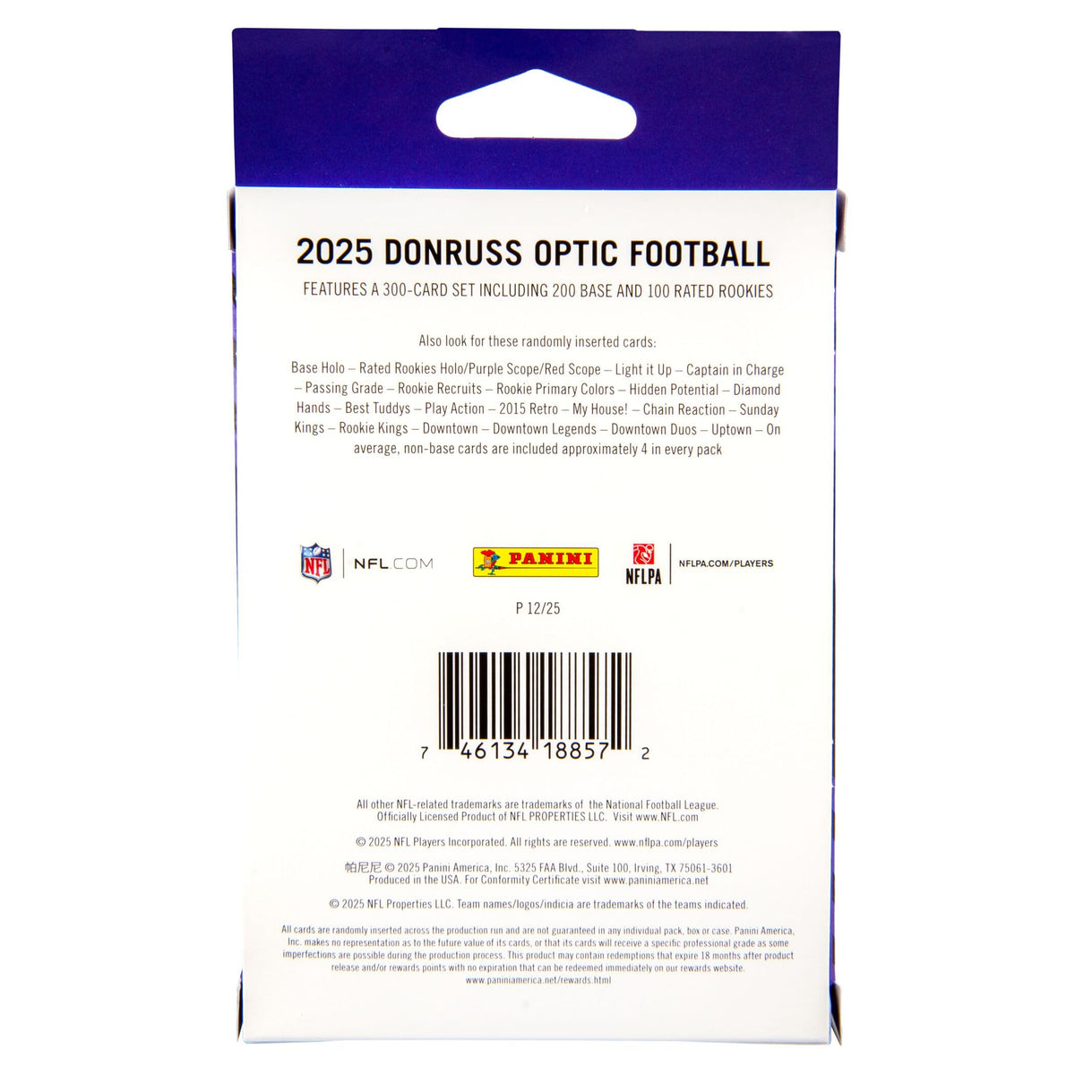 Football Trading Cards Hanger Box E69464