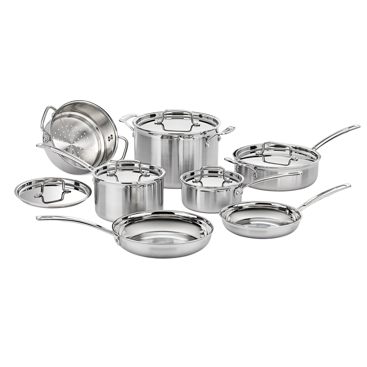 Stainless Steel 12 pc Induction Compatible Cookware Set W1589