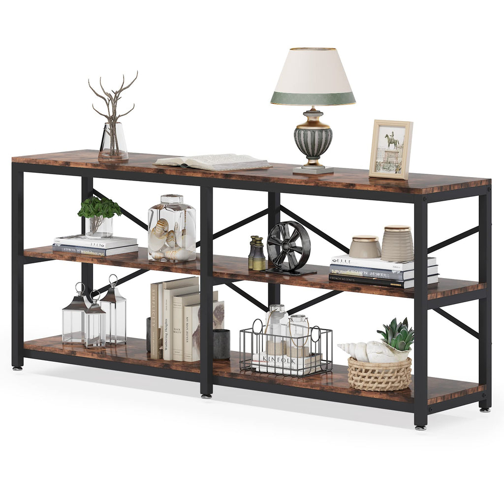 70.9 Inch 3-Tier Console Table with Storage Shelves C374