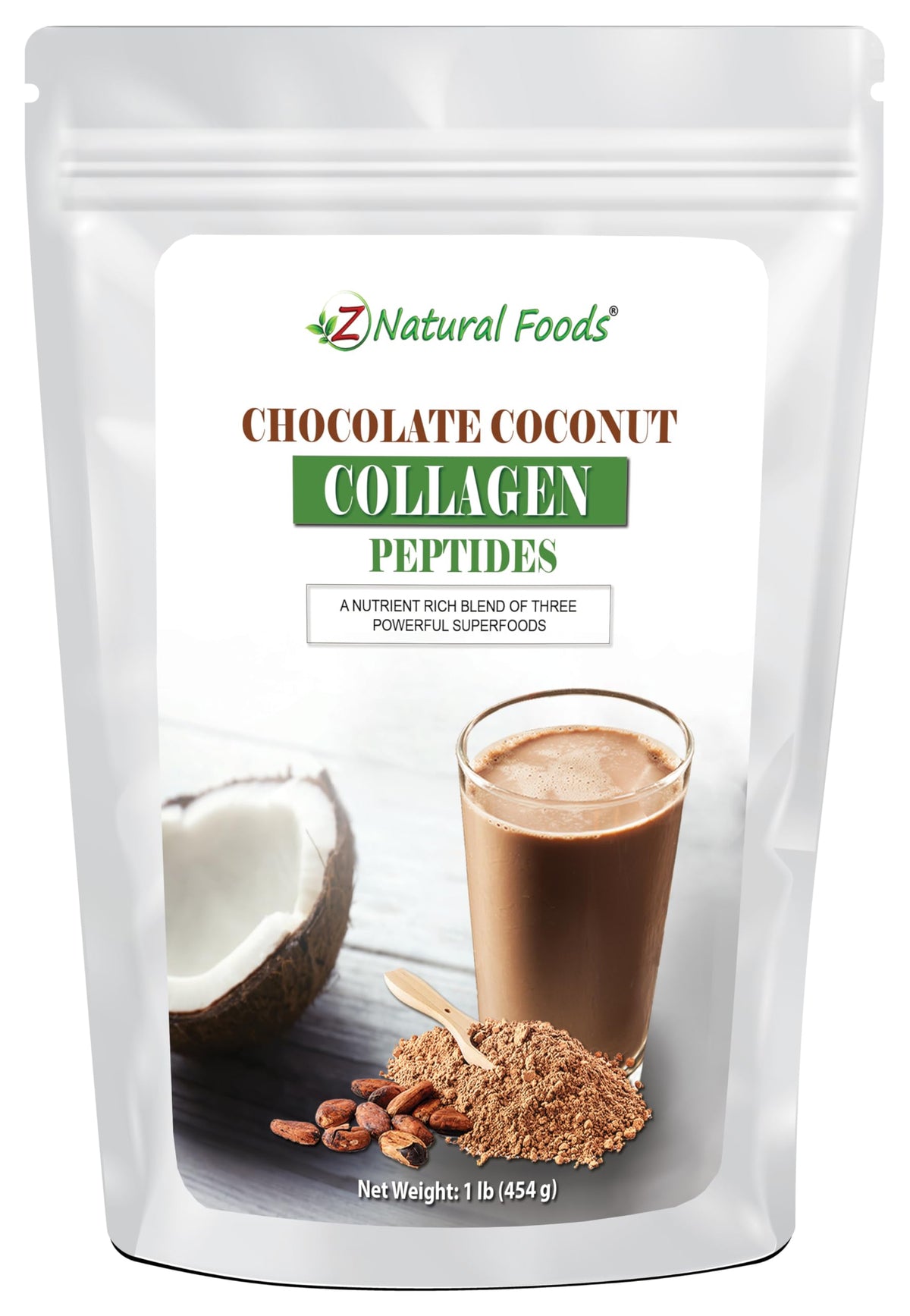Chocolate Collagen Peptides with Coconut Milk Powder 1 lb H8287