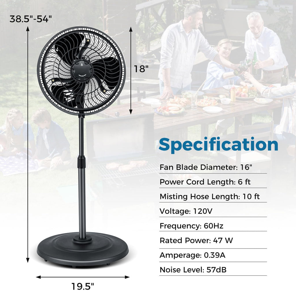 16 Inch Oscillating Pedestal Fan H50175