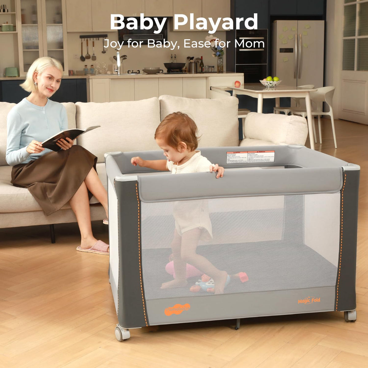 3-in-1 Pack and Play with Bassinet & Changing Table P4516
