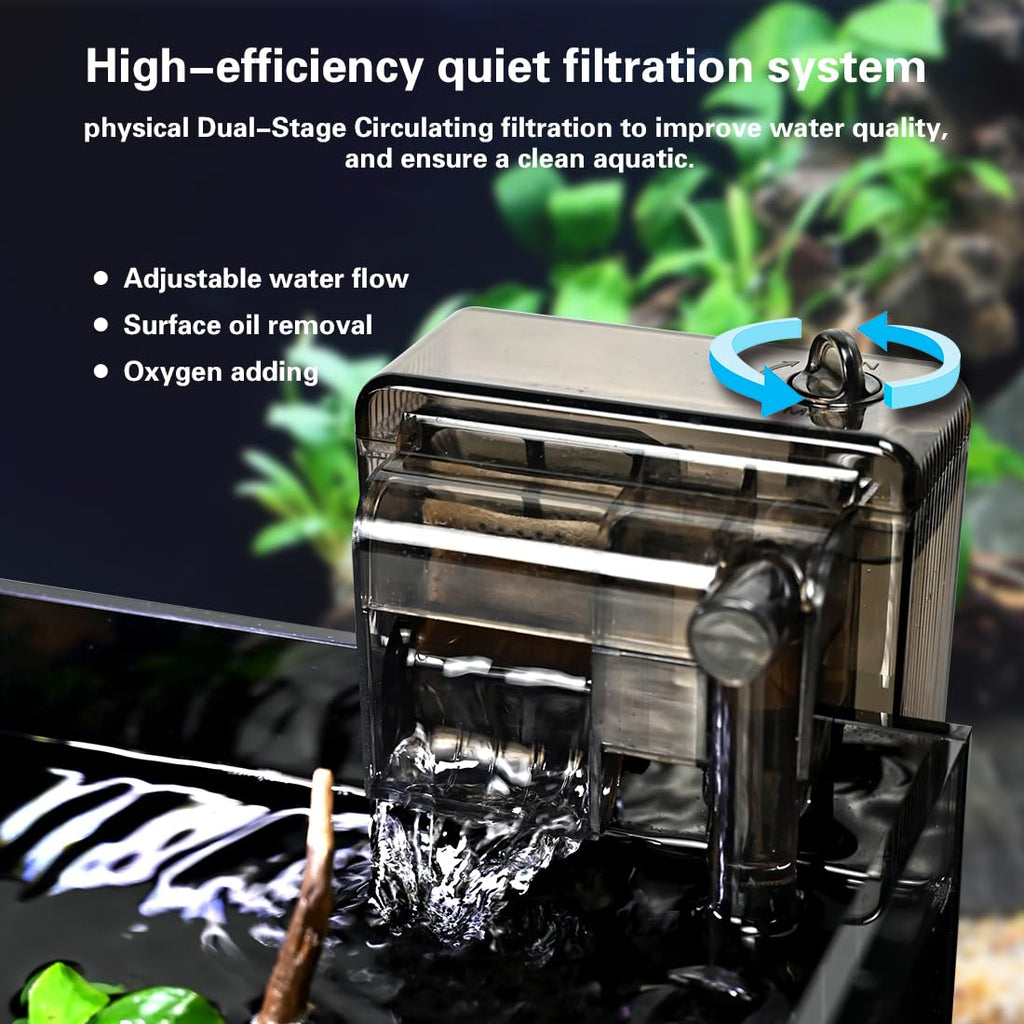 2.8 Gallon Glass Fish Tank with Light and Filter P79959