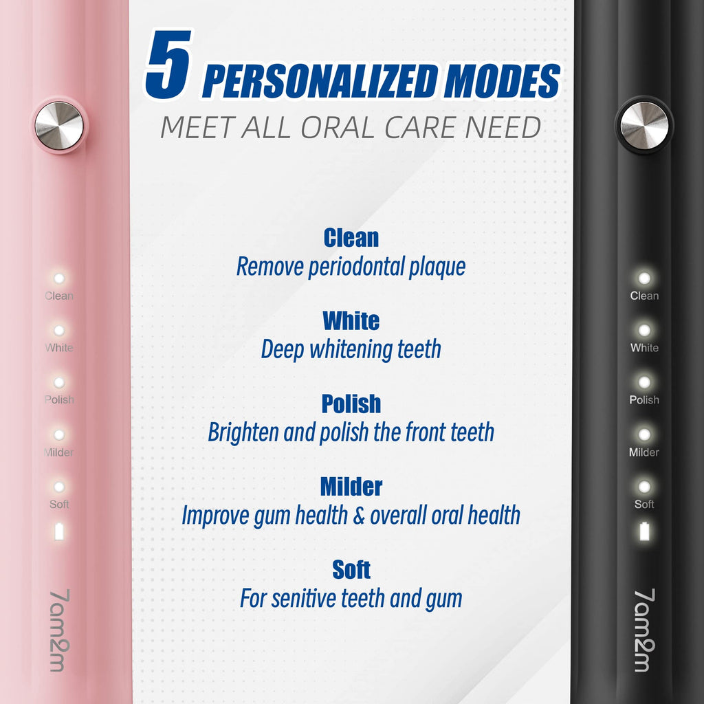 Sonic Electric Toothbrush with 12 Brush Heads 2 Pack G34617
