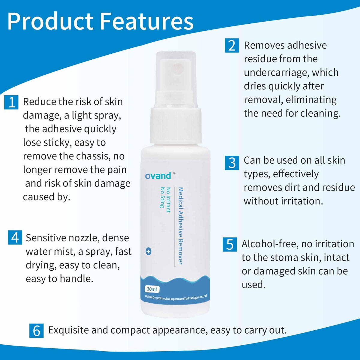 2oz Alcohol Free Sting Free Medical Adhesive Remover Spray U991629