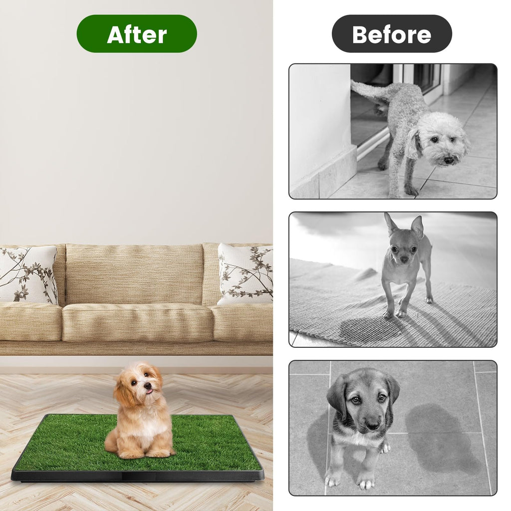 20 x 25 inches Washable Dog Grass Pee Pad with Tray H485