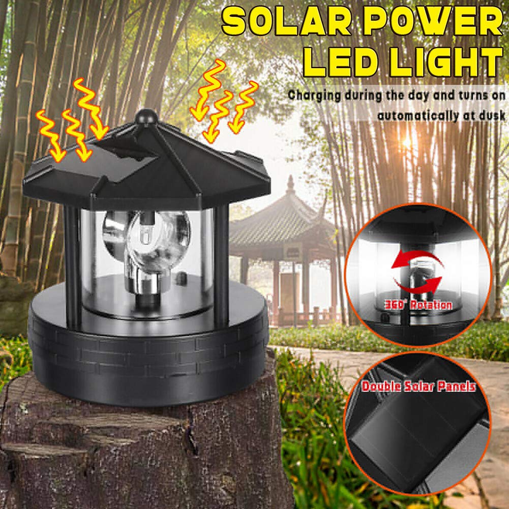 Solar Lighthouse Light with Rotating Beacon P12987