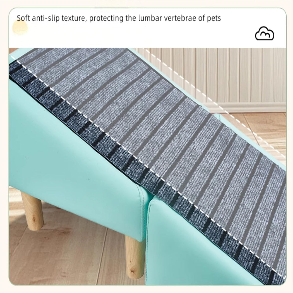 Foldable Pet Dog Ramp with Non-Slip Mat L9545